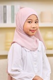 ADINA Girl Instant Shawl with attached inner in Rose Pink